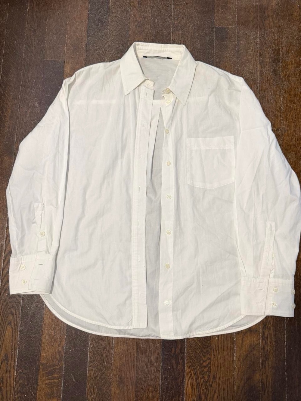 Zara White Button-Down Shirt